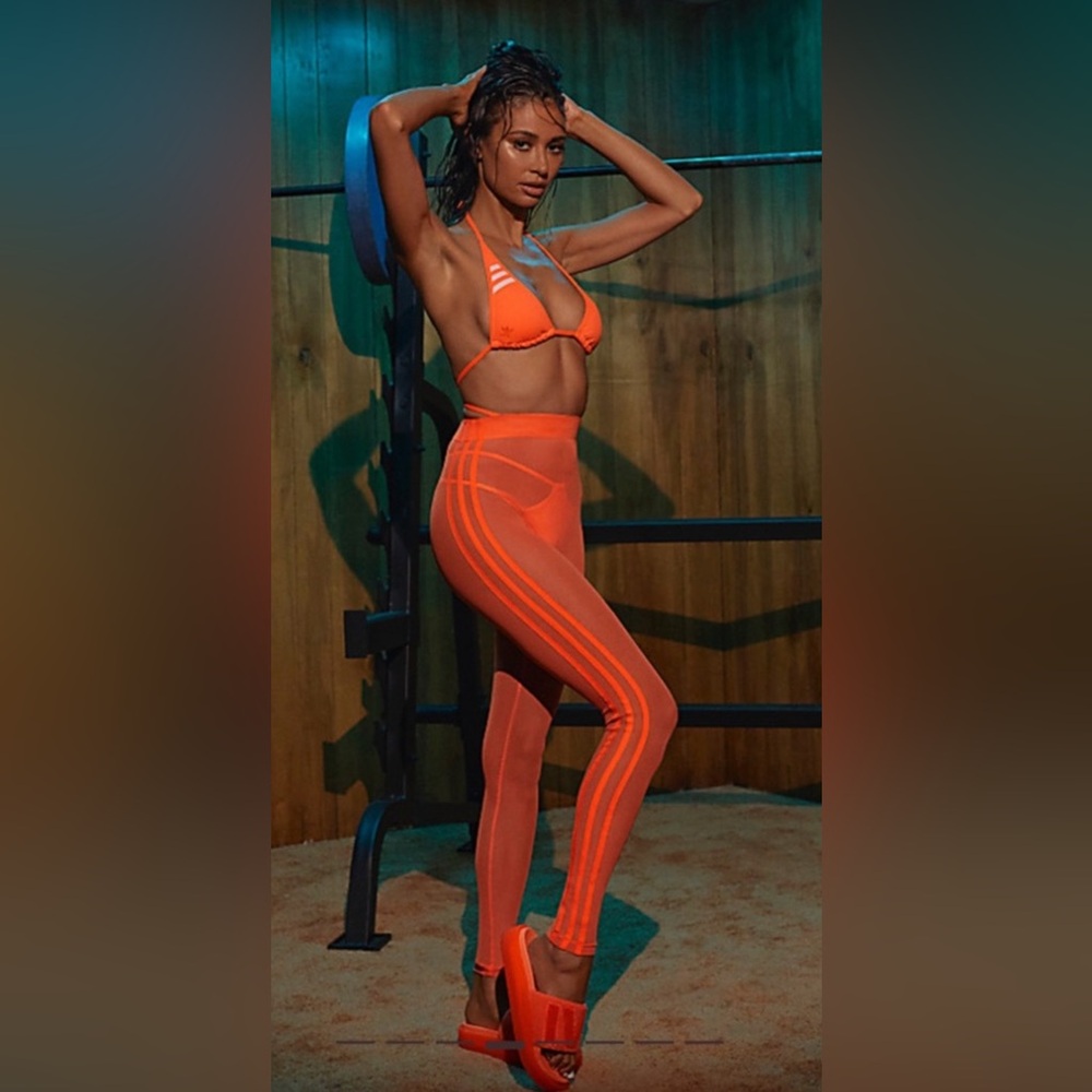 Ivy Park Swim Flex Leggings in Orange NWT Sz M